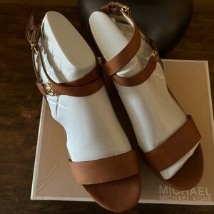Michael Kors, gently worn, women’s size 8, sandals in original box.